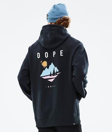 Dope Common Pine Kapüşonlu Sweatshirt Erkek Siyah | TR2066GL