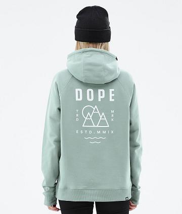 Dope Common W Summit Kapüşonlu Sweatshirt Kadın Yeşil | TR1231SO