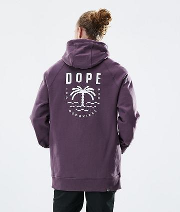 Dope Daily Palm Kapüşonlu Sweatshirt Erkek Mor | TR2057YU