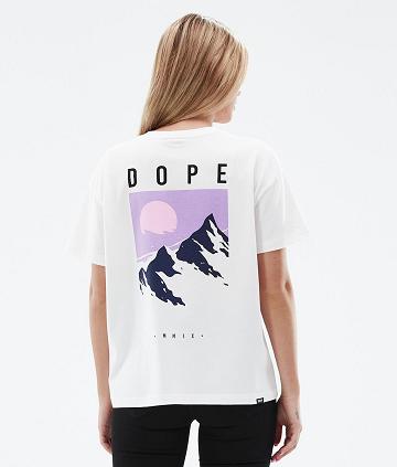 Dope Standard W Peak Tişört Kadın Beyaz | TR1294VD