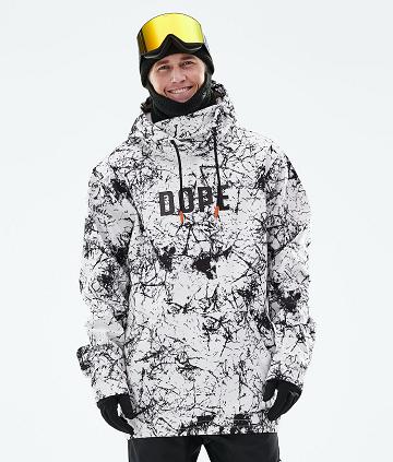 Dope Yeti 2021 Capital Snowboard Ceketi Erkek Beyaz Siyah | TR2235WY