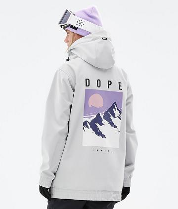 Dope Yeti W Peak Snowboard Ceketi Kadın Gümüş | TR1528VD