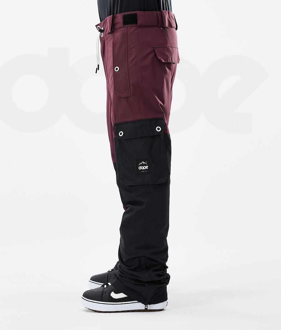 Dope Adept 2021 Snowboard Pantolonu Erkek Bordo Siyah | TR2533QZ