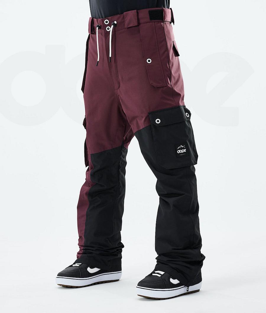 Dope Adept 2021 Snowboard Pantolonu Erkek Bordo Siyah | TR2533QZ