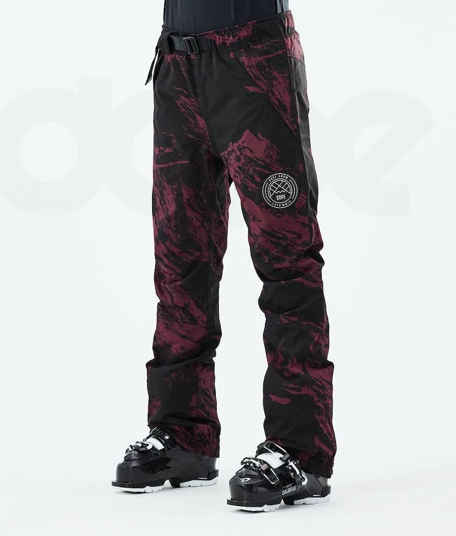 Dope Blizzard W 2021 Paint Kayak Pantolonu Kadın Bordo | TR1757KI