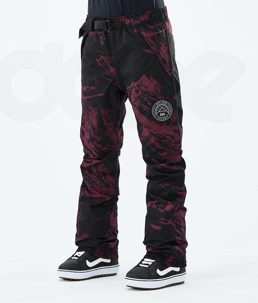 Dope Blizzard W 2021 Paint Snowboard Pantolonu Kadın Bordo | TR1819WY