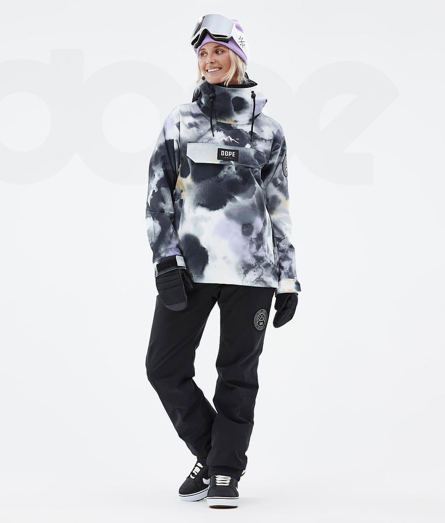 Dope Blizzard W Tiedye Snowboard Ceketi Kadın Siyah Mor | TR1593PQ