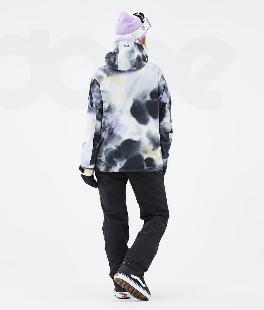 Dope Blizzard W Tiedye Snowboard Ceketi Kadın Siyah Mor | TR1593PQ