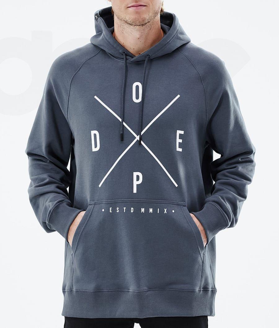 Dope Common 2X-Up Kapüşonlu Sweatshirt Erkek Mavi | TR2071ZG