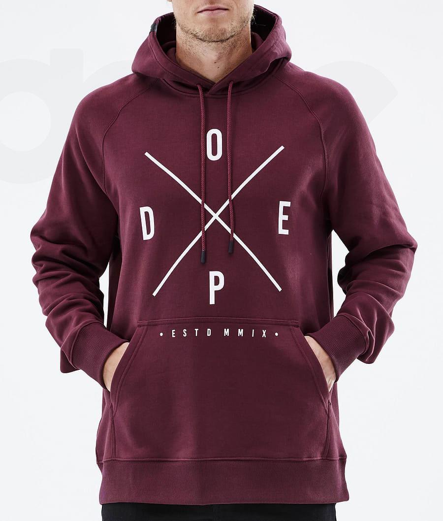 Dope Common 2X-Up Kapüşonlu Sweatshirt Erkek Bordo | TR2072XF