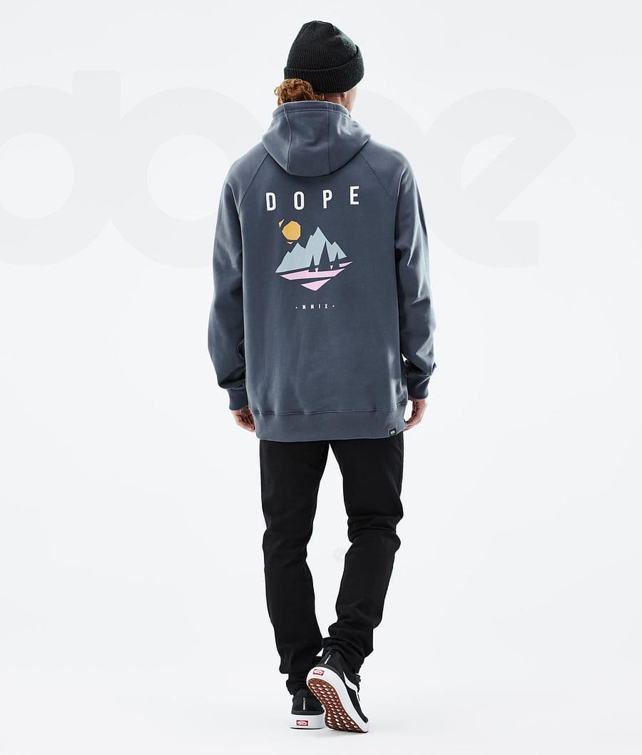 Dope Common Pine Kapüşonlu Sweatshirt Erkek Mavi | TR2067HK