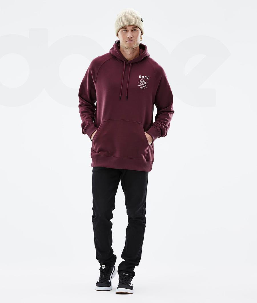 Dope Common Summit Kapüşonlu Sweatshirt Erkek Bordo | TR2063SO