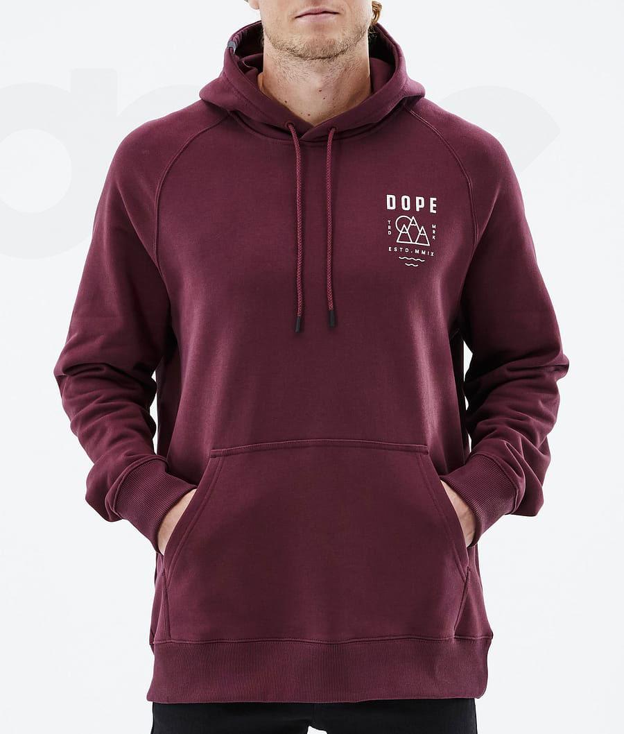 Dope Common Summit Kapüşonlu Sweatshirt Erkek Bordo | TR2063SO