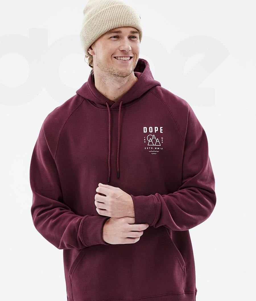 Dope Common Summit Kapüşonlu Sweatshirt Erkek Bordo | TR2063SO