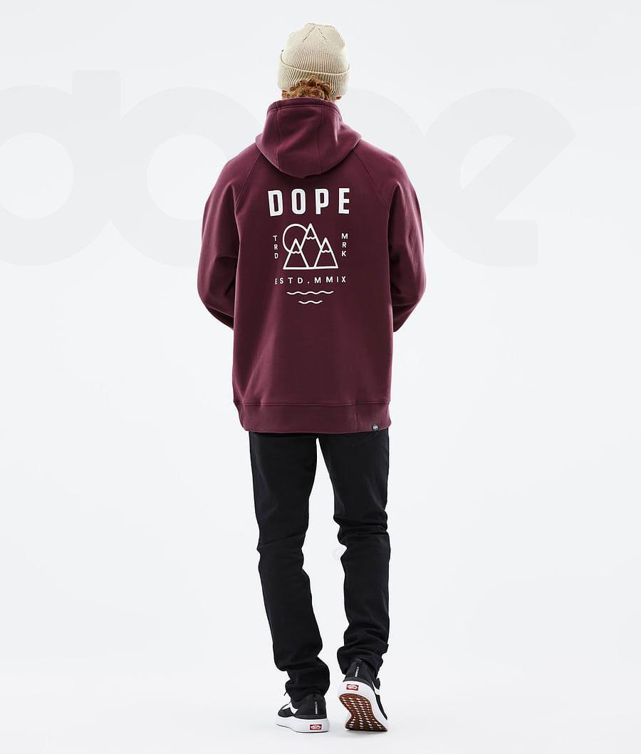 Dope Common Summit Kapüşonlu Sweatshirt Erkek Bordo | TR2063SO