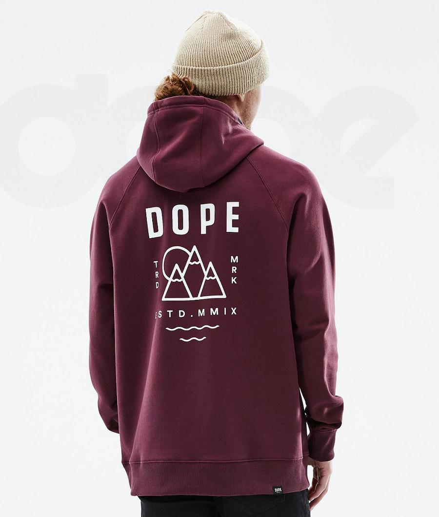 Dope Common Summit Kapüşonlu Sweatshirt Erkek Bordo | TR2063SO