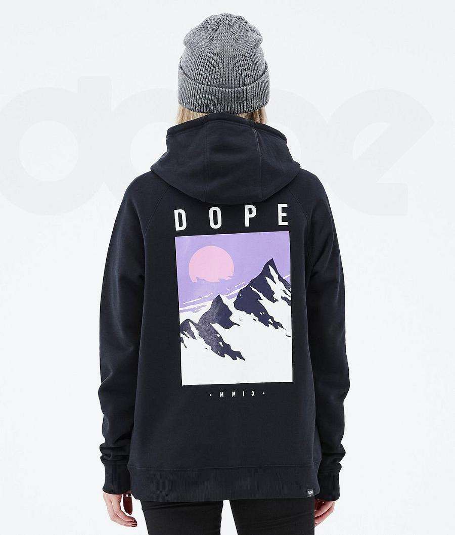 Dope Common W Peak Kapüşonlu Sweatshirt Kadın Siyah | TR1237KI