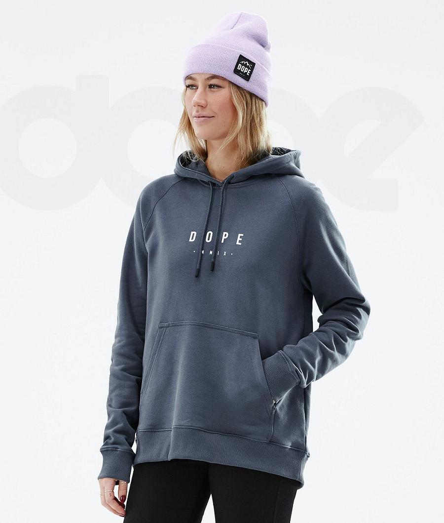 Dope Common W Peak Kapüşonlu Sweatshirt Kadın Mavi | TR1238LH