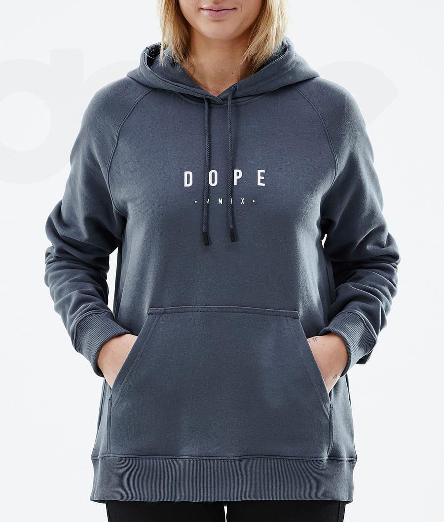 Dope Common W Peak Kapüşonlu Sweatshirt Kadın Mavi | TR1238LH