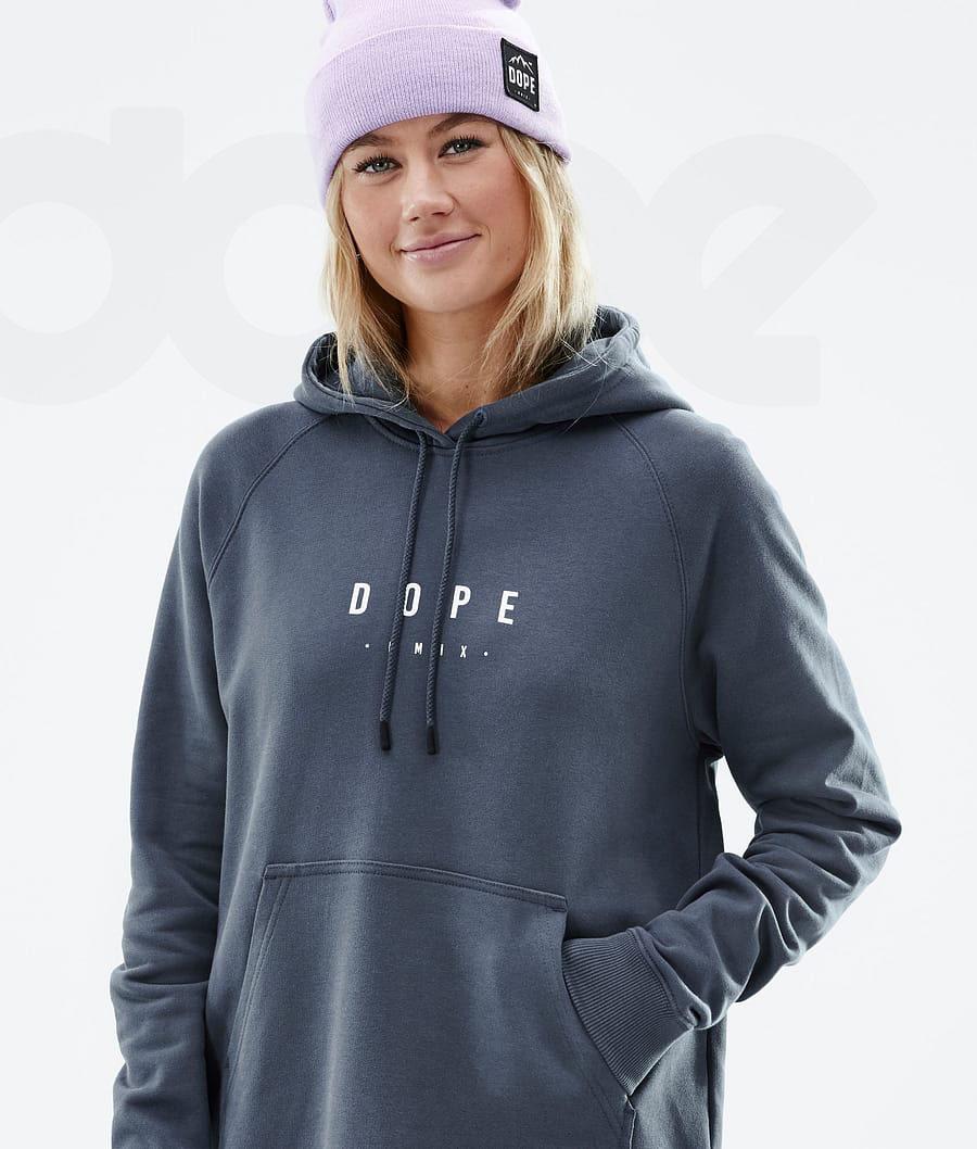 Dope Common W Peak Kapüşonlu Sweatshirt Kadın Mavi | TR1238LH