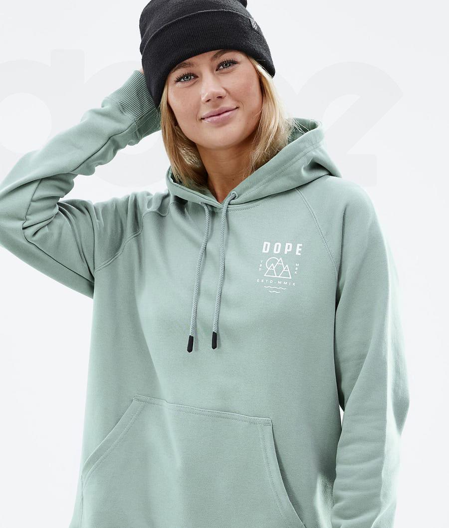 Dope Common W Summit Kapüşonlu Sweatshirt Kadın Yeşil | TR1231SO