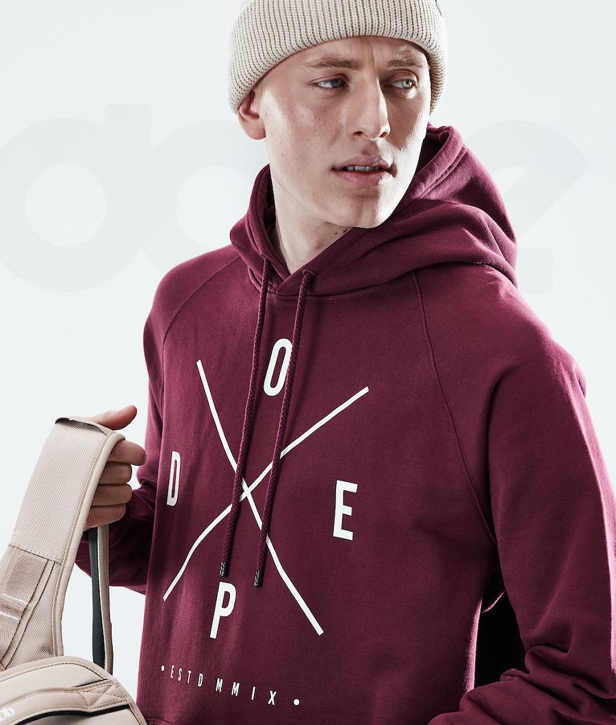 Dope Daily 2X-UP Kapüşonlu Sweatshirt Erkek Bordo | TR2059IS