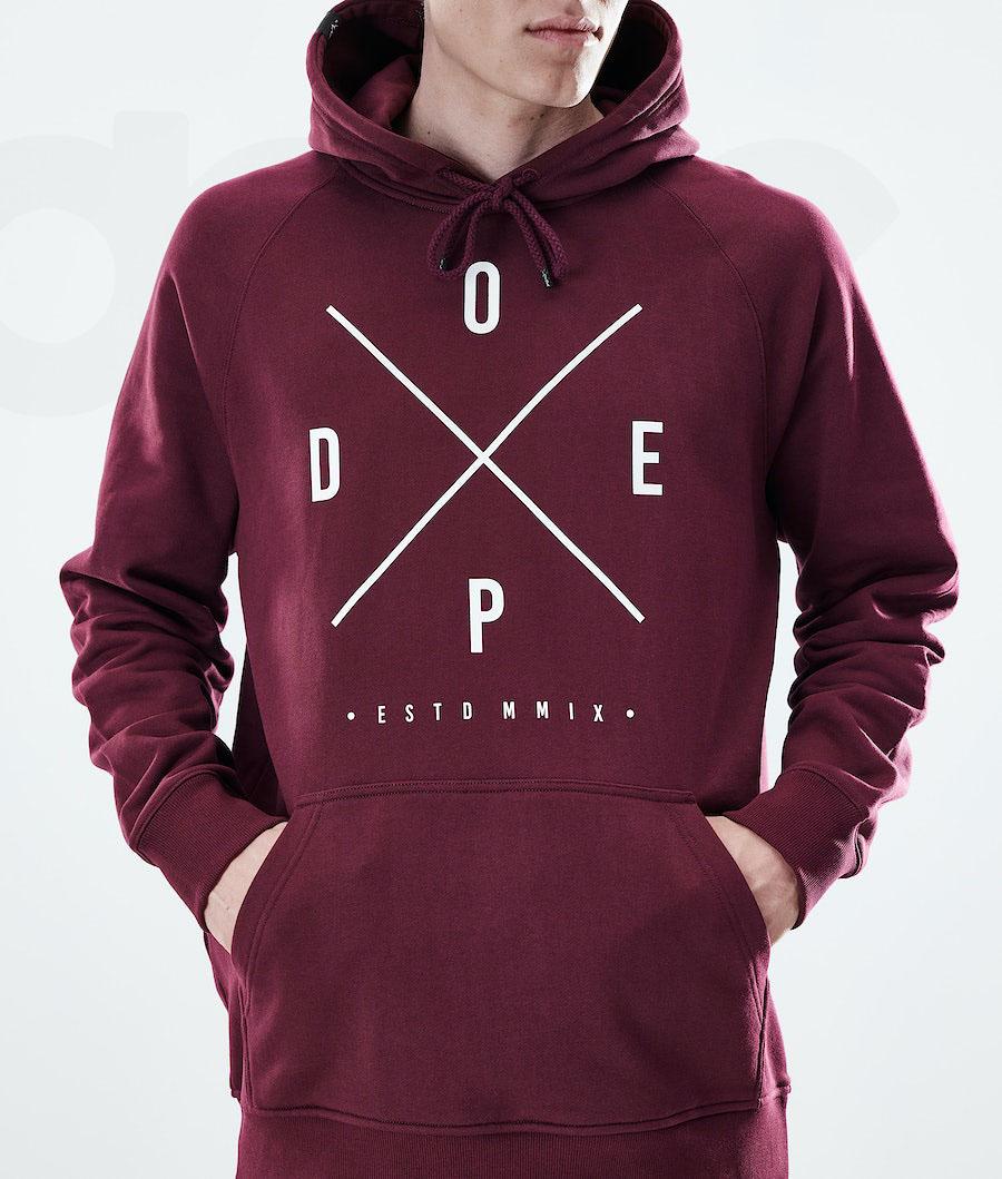 Dope Daily 2X-UP Kapüşonlu Sweatshirt Erkek Bordo | TR2059IS