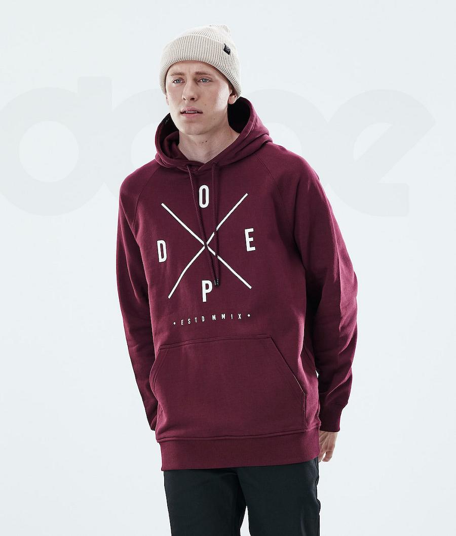 Dope Daily 2X-UP Kapüşonlu Sweatshirt Erkek Bordo | TR2059IS