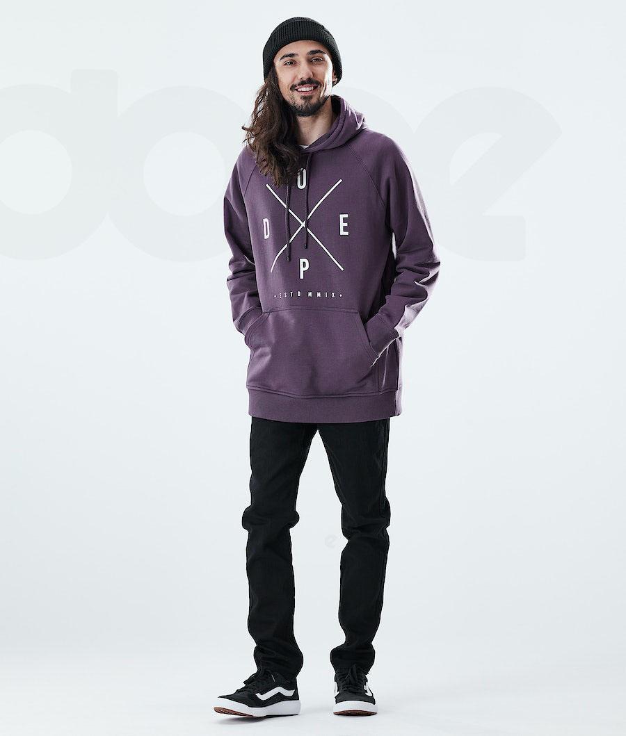 Dope Daily 2X-UP Kapüşonlu Sweatshirt Erkek Mor | TR2060OR