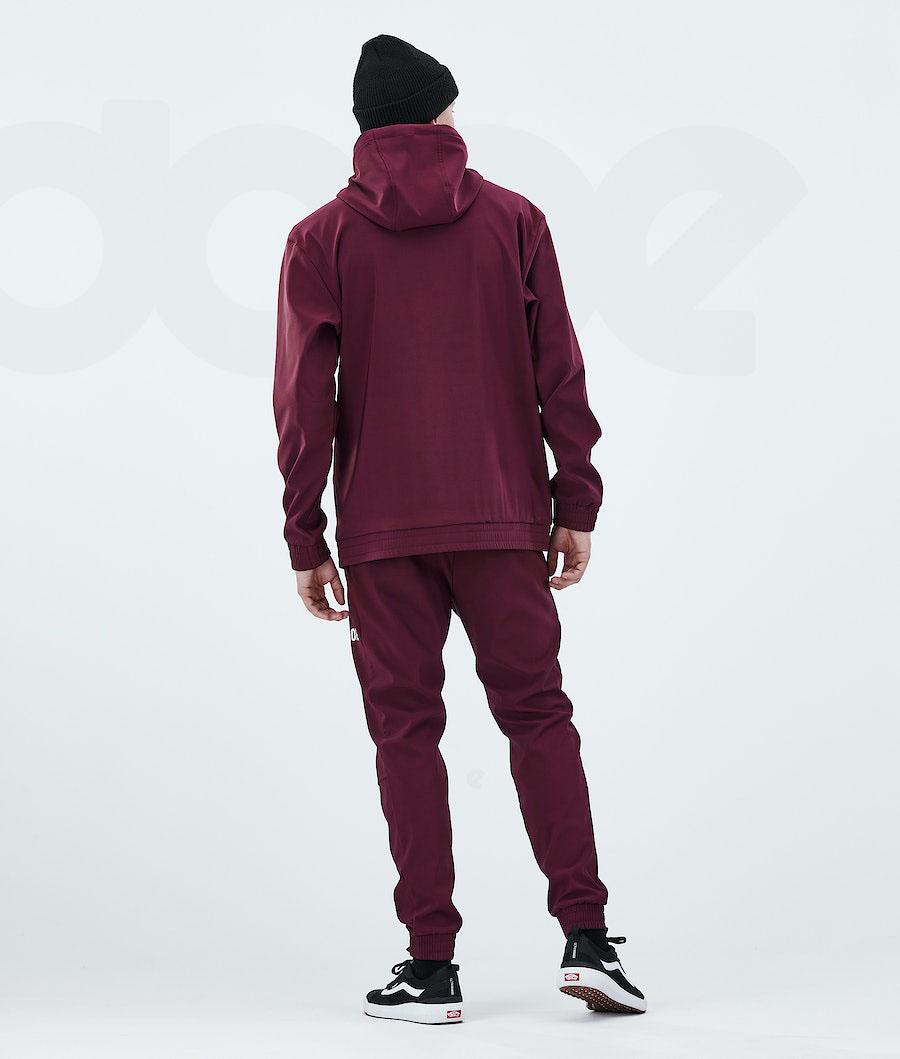 Dope Flight Kapüşonlu Sweatshirt Erkek Bordo | TR2049BC