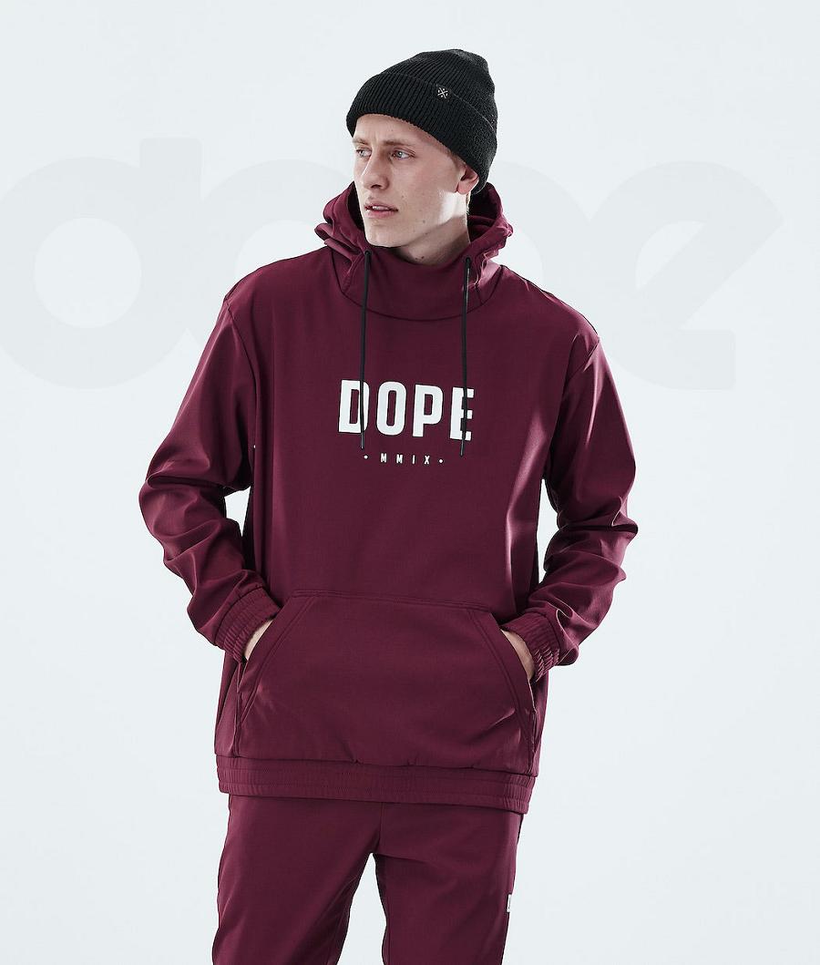 Dope Flight Kapüşonlu Sweatshirt Erkek Bordo | TR2049BC