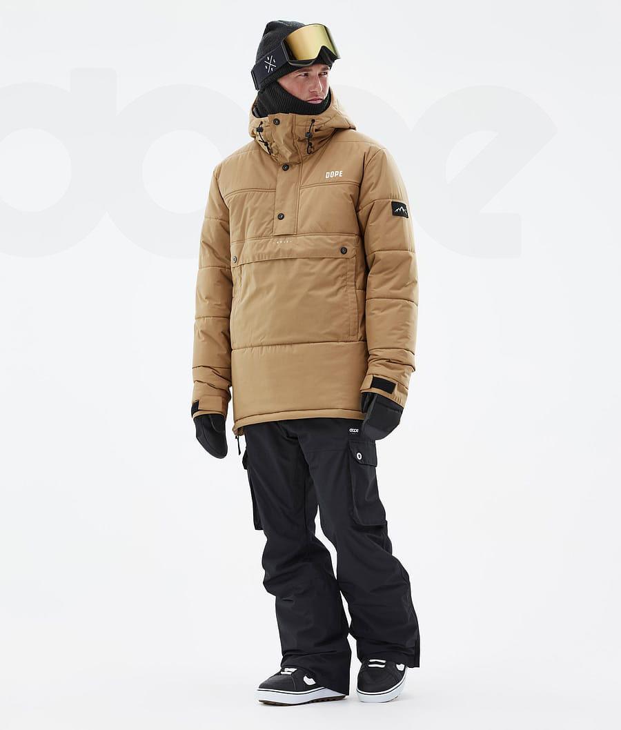 Dope Puffer Snowboard Ceketi Erkek Altın | TR2259MA