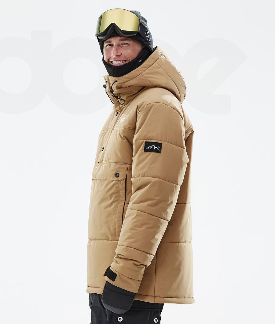 Dope Puffer Snowboard Ceketi Erkek Altın | TR2259MA