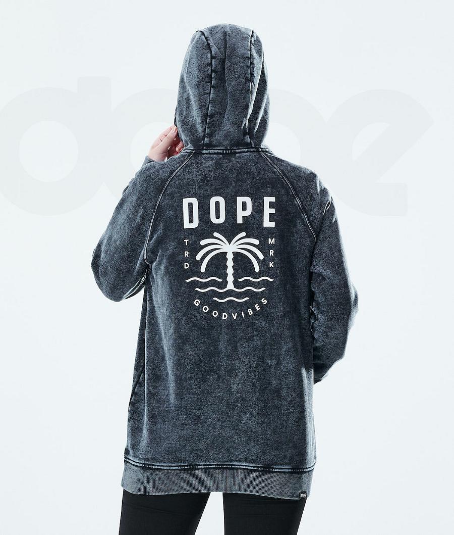 Dope Regular Palm Kapüşonlu Sweatshirt Kadın Siyah | TR1220QZ