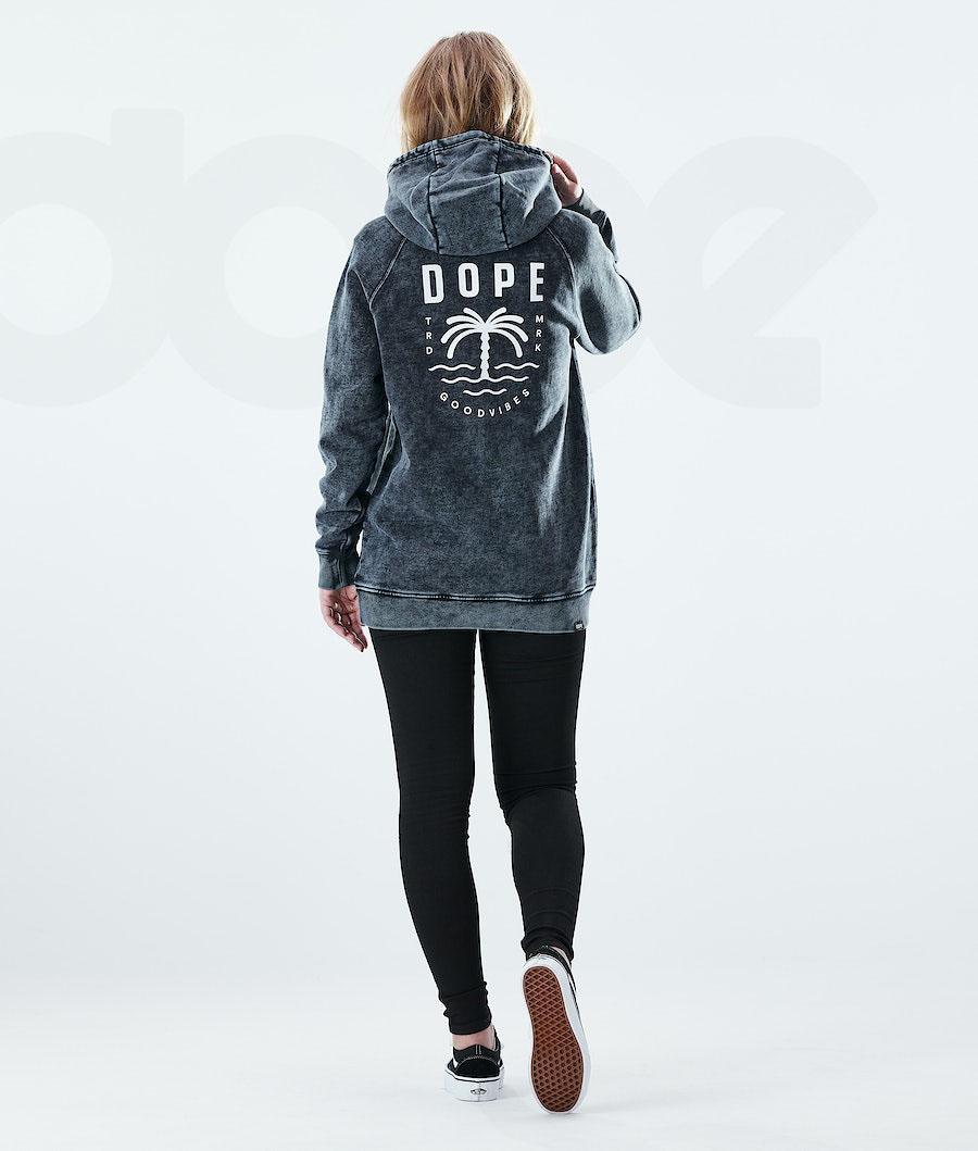 Dope Regular Palm Kapüşonlu Sweatshirt Kadın Siyah | TR1220QZ