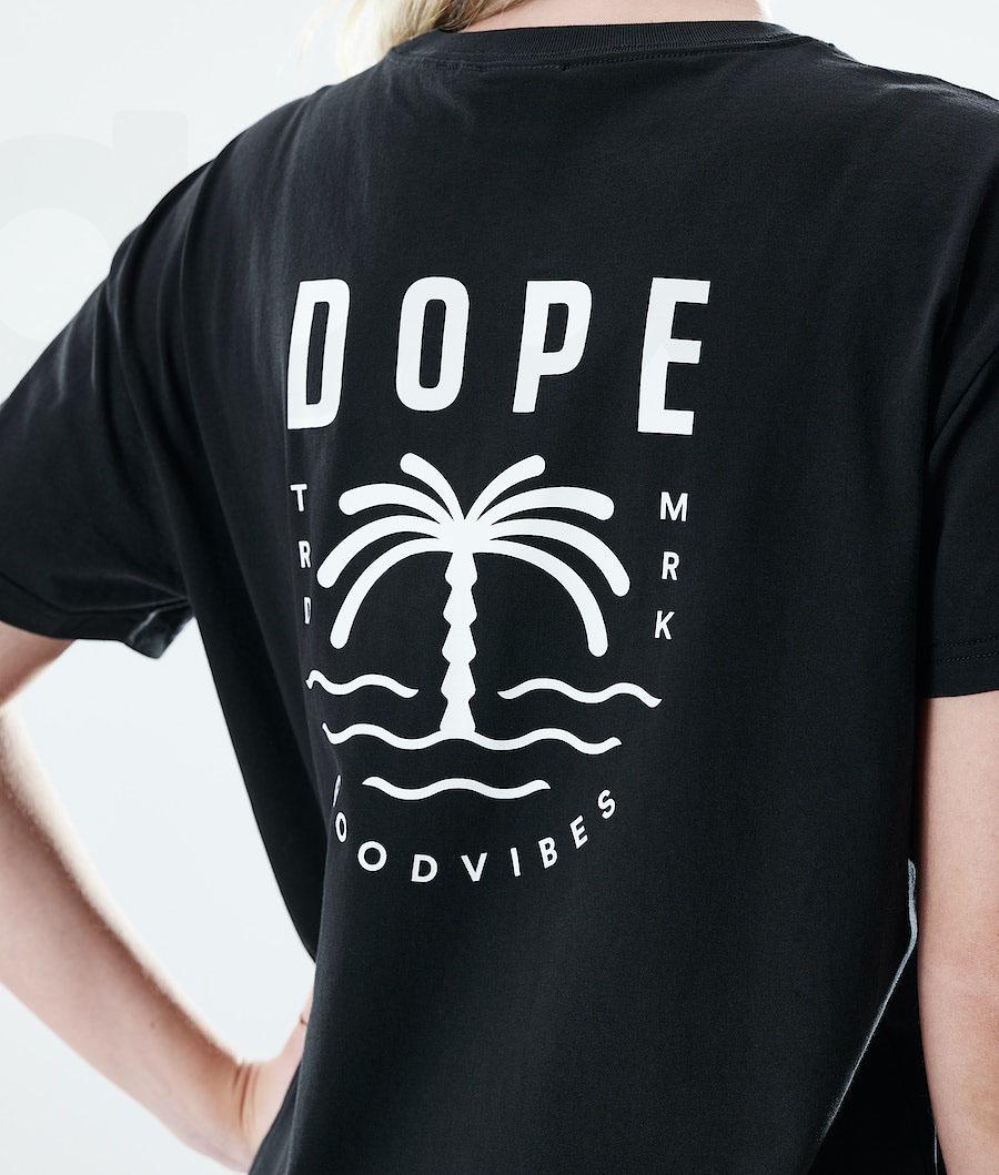 Dope Regular Palm Tişört Kadın Siyah | TR1305IS