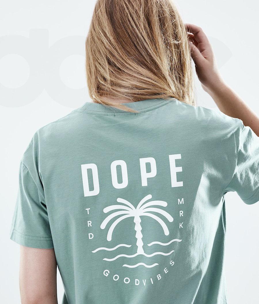 Dope Regular Palm Tişört Kadın Yeşil | TR1307PQ