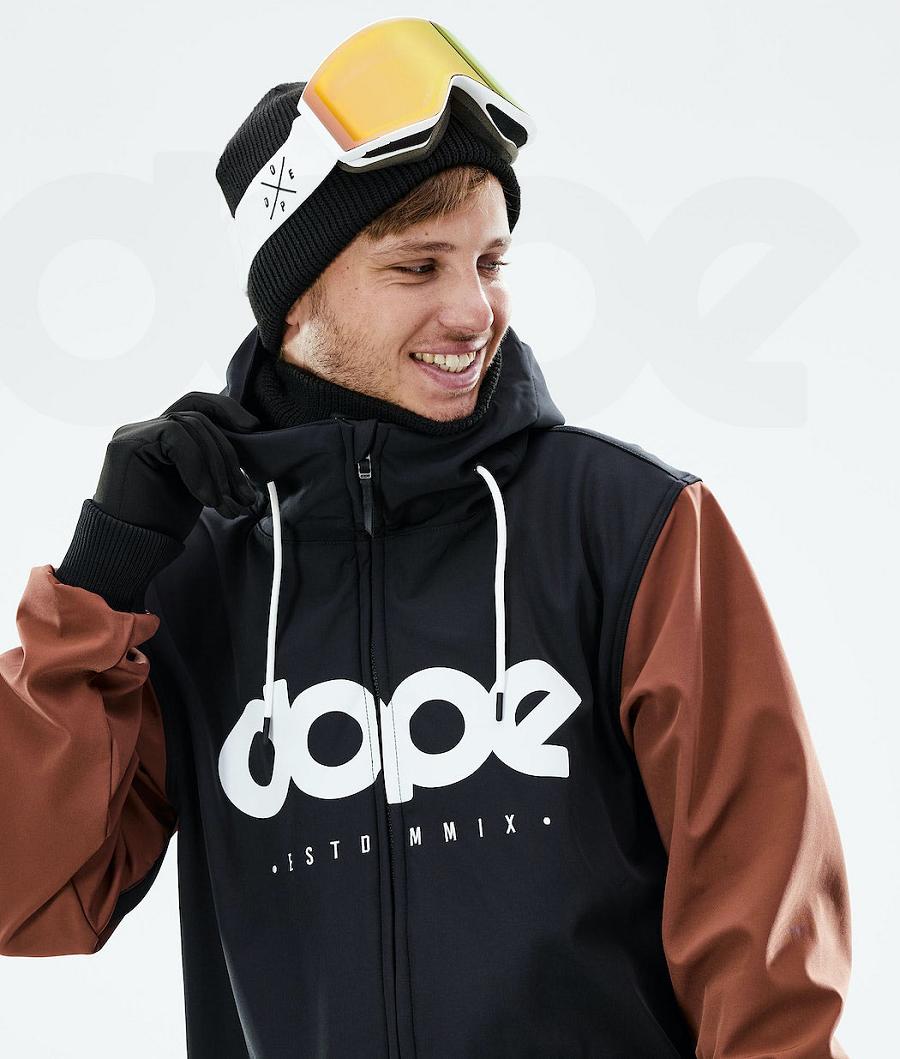 Dope Standard DO Snowboard Ceketi Erkek Siyah Kahverengi | TR2252LH