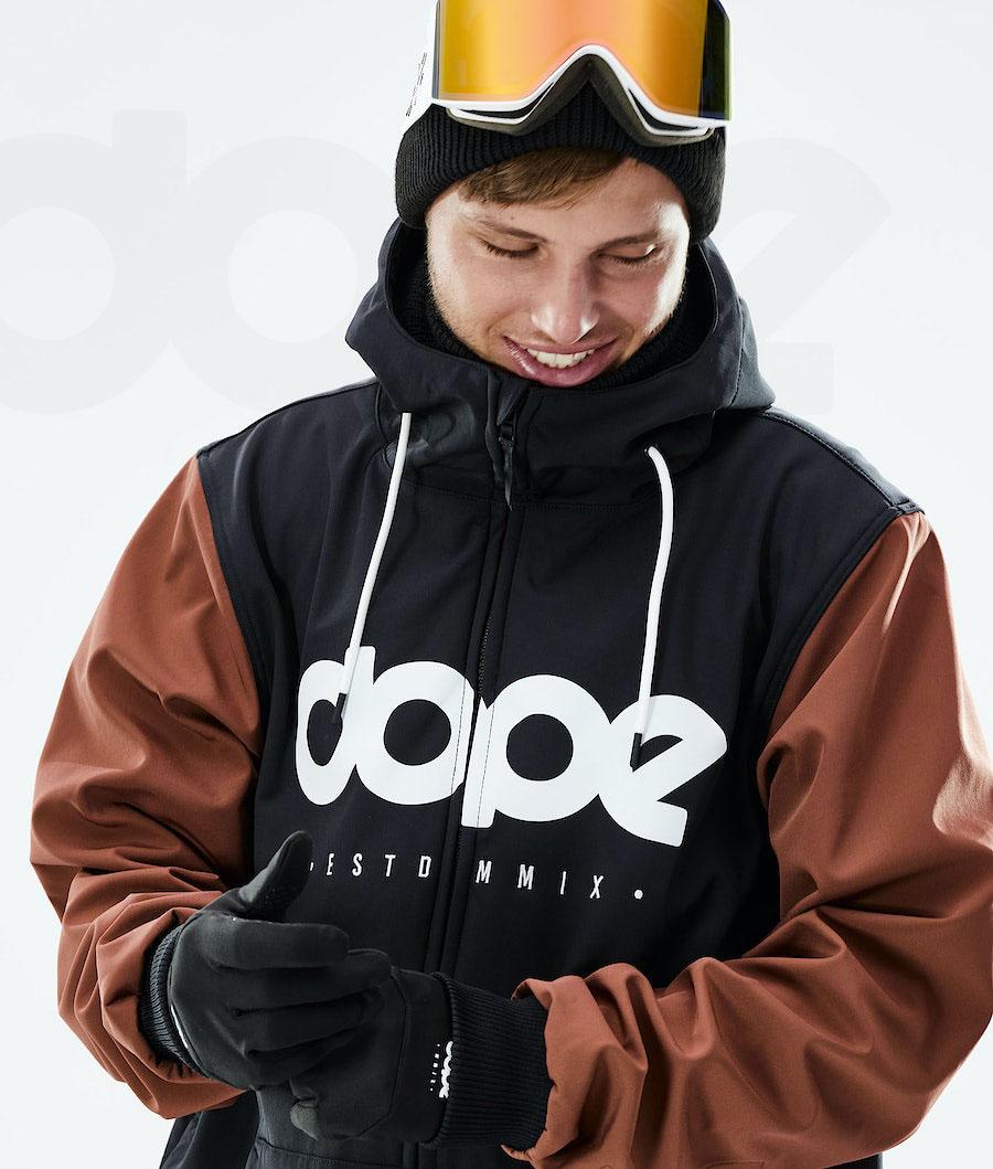 Dope Standard DO Snowboard Ceketi Erkek Siyah Kahverengi | TR2252LH