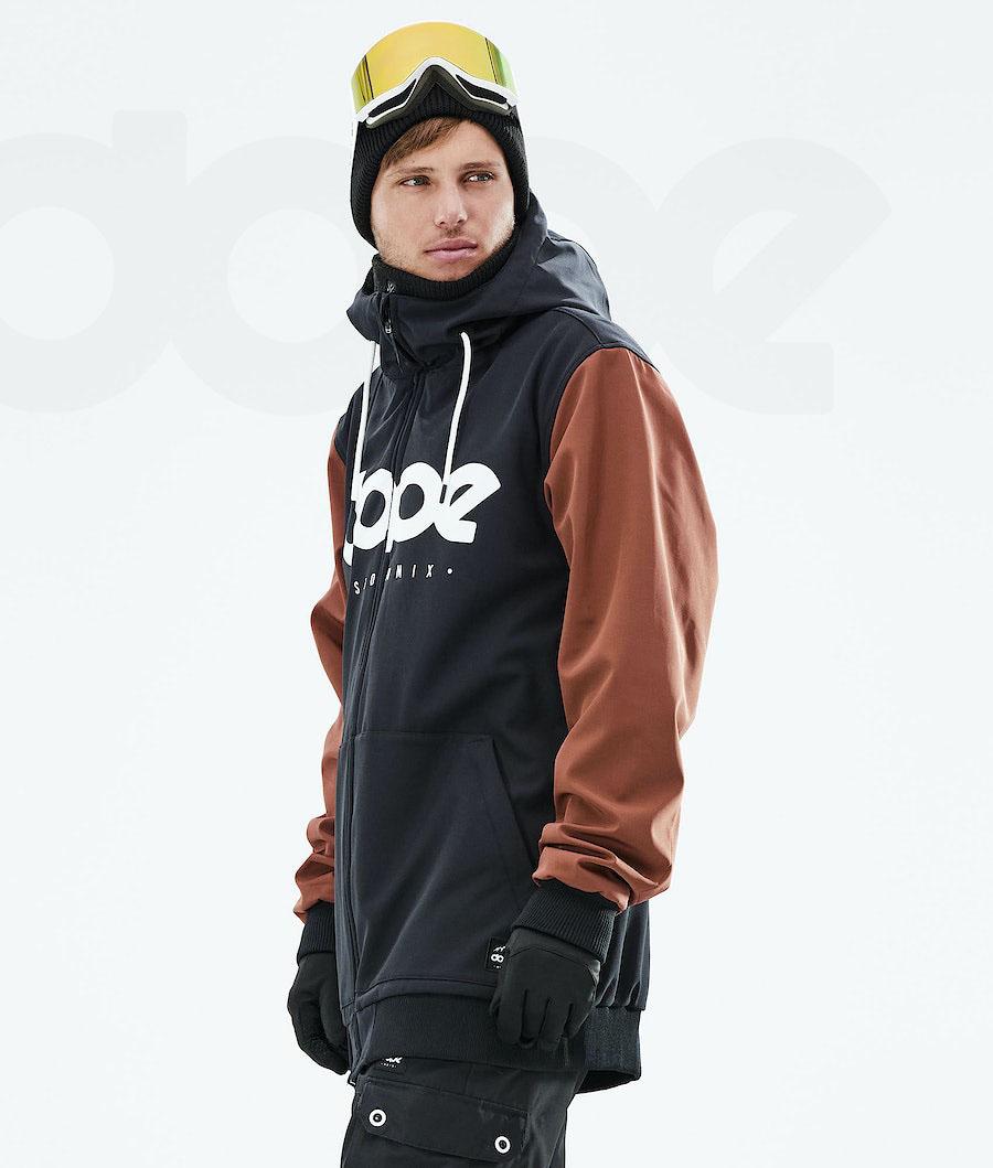 Dope Standard DO Snowboard Ceketi Erkek Siyah Kahverengi | TR2252LH